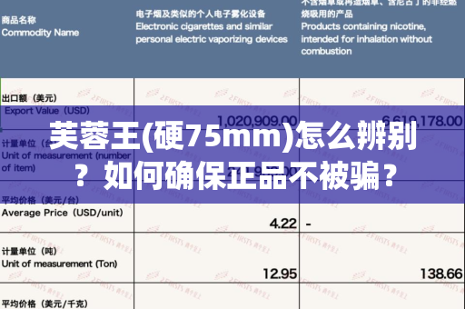 芙蓉王(硬75mm)怎么辨别？如何确保正品不被骗？